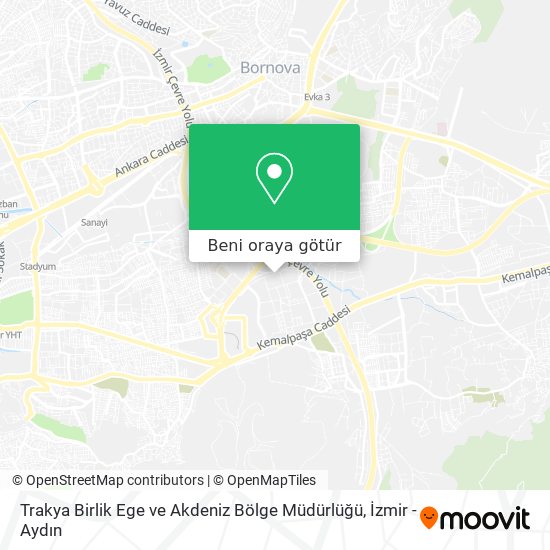 Trakya Birlik Ege ve Akdeniz Bölge Müdürlüğü harita