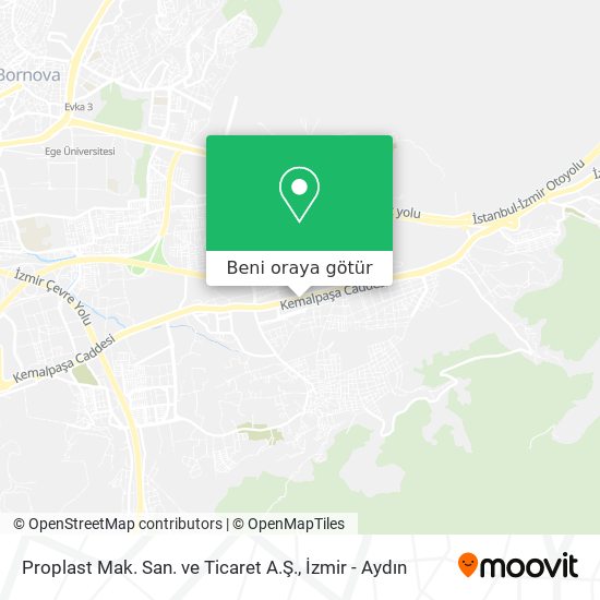 Proplast Mak. San. ve Ticaret A.Ş. harita
