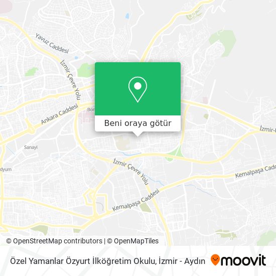 Özel Yamanlar Özyurt İlköğretim Okulu harita