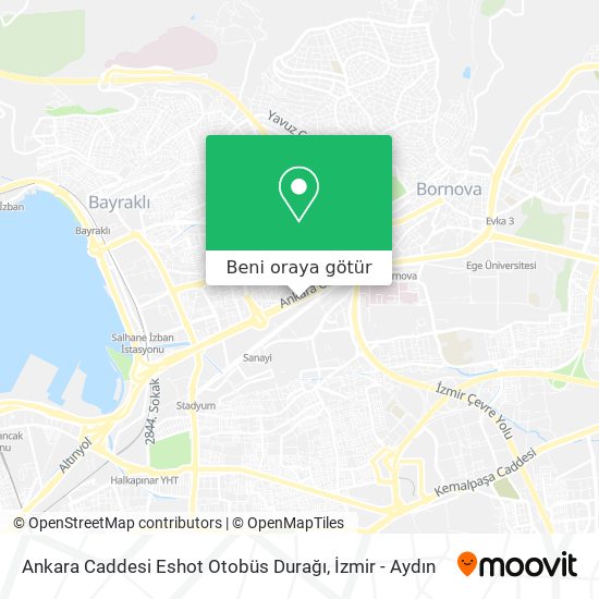 Ankara Caddesi Eshot Otobüs Durağı harita