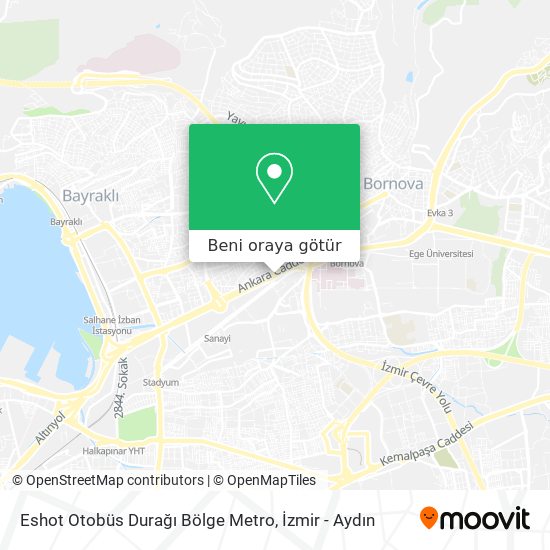 Eshot Otobüs Durağı Bölge Metro harita
