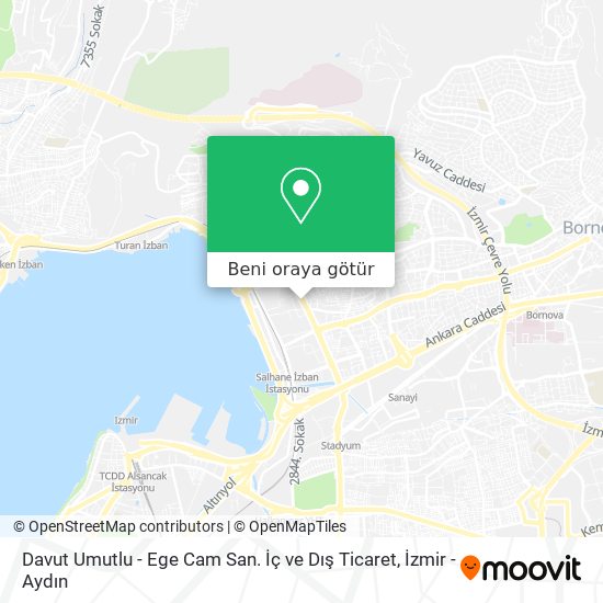 Davut Umutlu - Ege Cam San. İç ve Dış Ticaret harita
