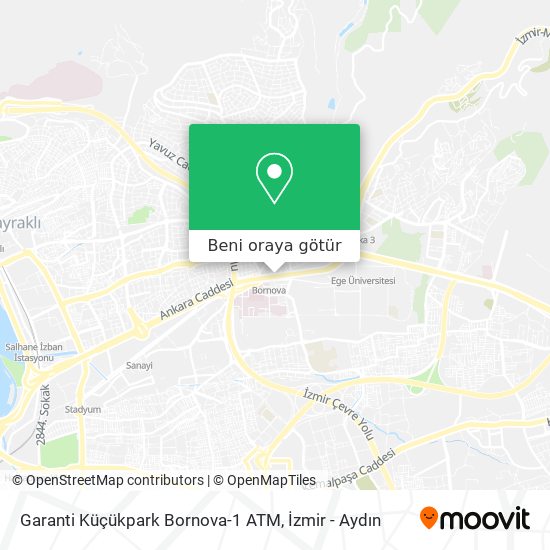 Garanti Küçükpark Bornova-1 ATM harita