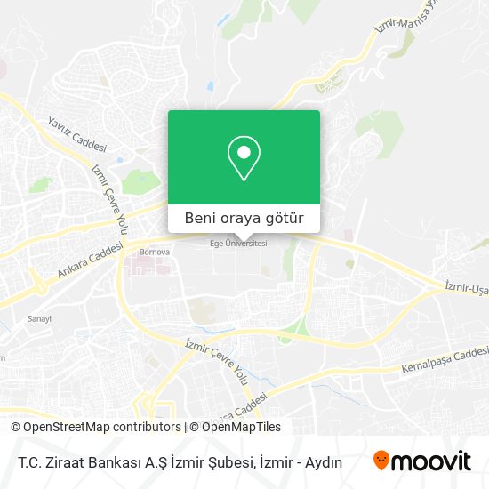 T.C. Ziraat Bankası A.Ş İzmir Şubesi harita