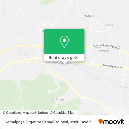 Kemalpaşa Organize Sanayi Bölgesi harita