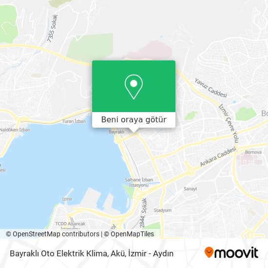 Bayraklı Oto Elektrik Klima, Akü harita