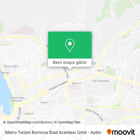 Metro Turizm Bornova Stad Acentesi harita