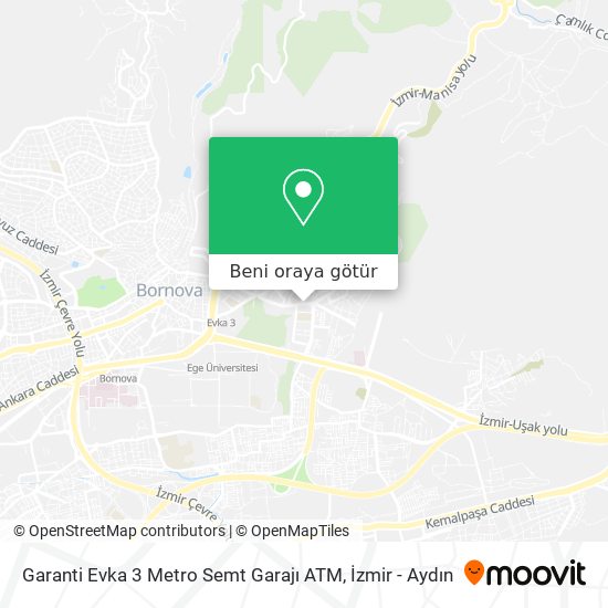 Garanti Evka 3 Metro Semt Garajı ATM harita