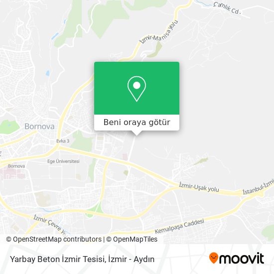 Yarbay Beton İzmir Tesisi harita