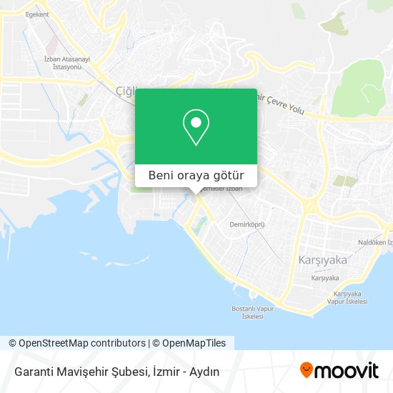 Garanti Mavişehir Şubesi harita