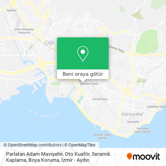 Parlatan Adam Mavişehir, Oto Kuaför, Seramik Kaplama, Boya Koruma harita