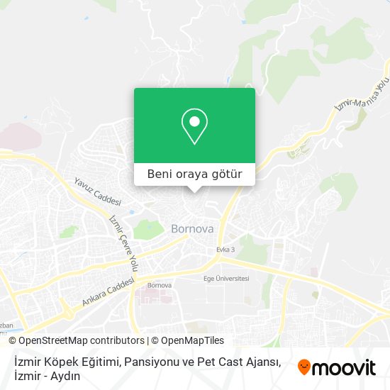 İzmir Köpek Eğitimi, Pansiyonu ve Pet Cast Ajansı harita