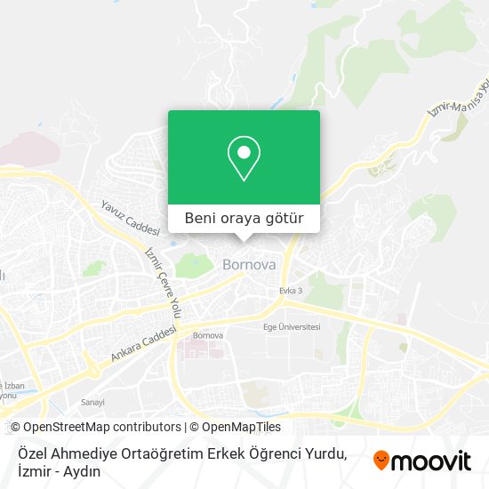 Özel Ahmediye Ortaöğretim Erkek Öğrenci Yurdu harita