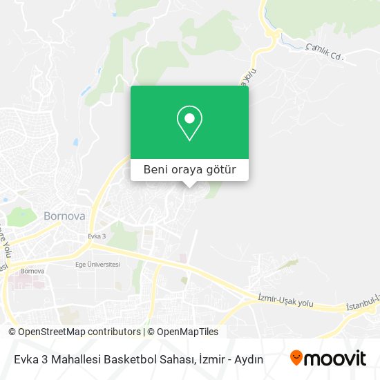 Evka 3 Mahallesi Basketbol Sahası harita