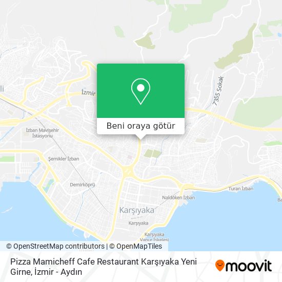 Pizza Mamicheff Cafe Restaurant Karşıyaka Yeni Girne harita