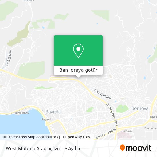 West Motorlu Araçlar harita
