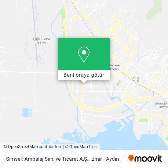 Simsek Ambalaj San. ve Ticaret A.Ş. harita