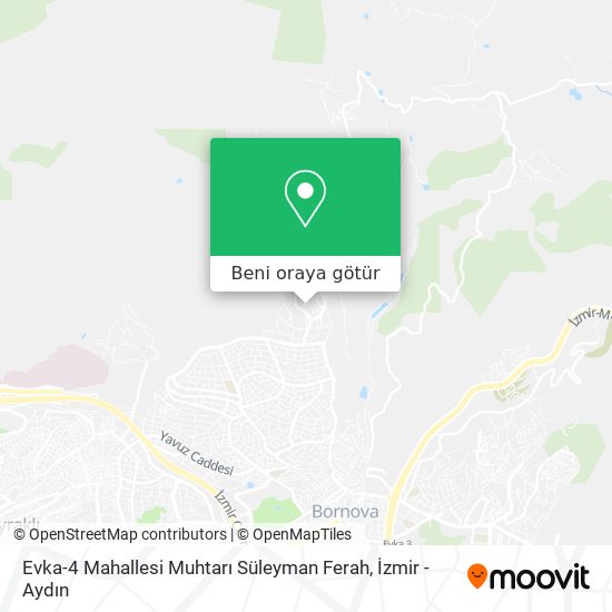 Evka-4 Mahallesi Muhtarı Süleyman Ferah harita