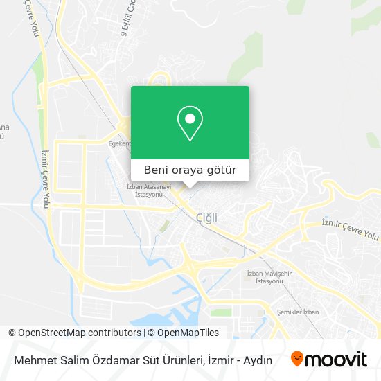 Mehmet Salim Özdamar Süt Ürünleri harita