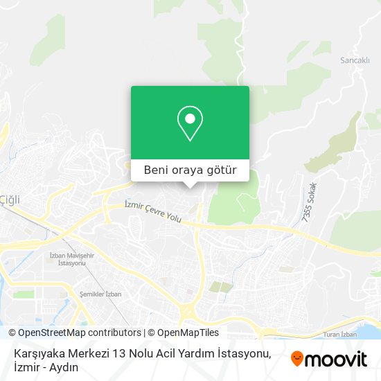 Karşıyaka Merkezi 13 Nolu Acil Yardım İstasyonu harita