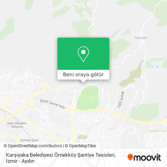 Karşıyaka Belediyesi Örnekköy Şantiye Tesisleri harita
