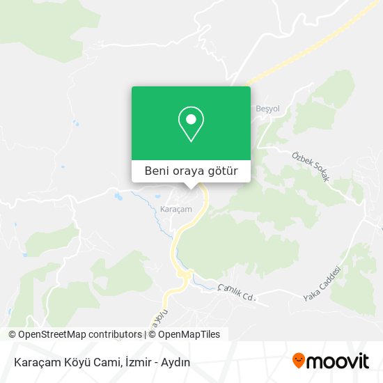 Karaçam Köyü Cami harita