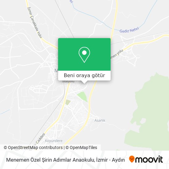 Menemen Özel Şirin Adımlar Anaokulu harita