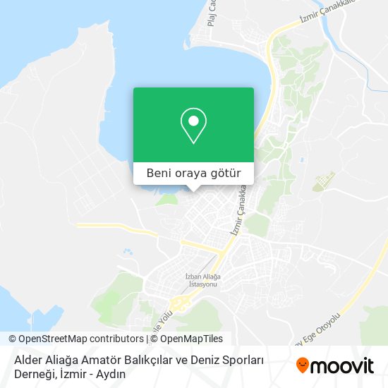 Alder Aliağa Amatör Balıkçılar ve Deniz Sporları Derneği harita