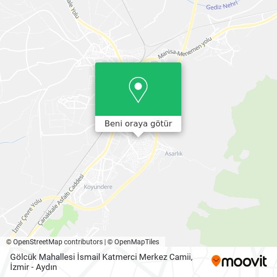 Gölcük Mahallesi İsmail Katmerci Merkez Camii harita