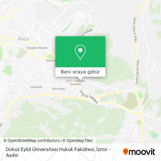 Dokuz Eylül Üniversitesi Hukuk Fakültesi harita