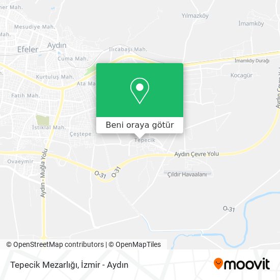 Tepecik Mezarlığı harita