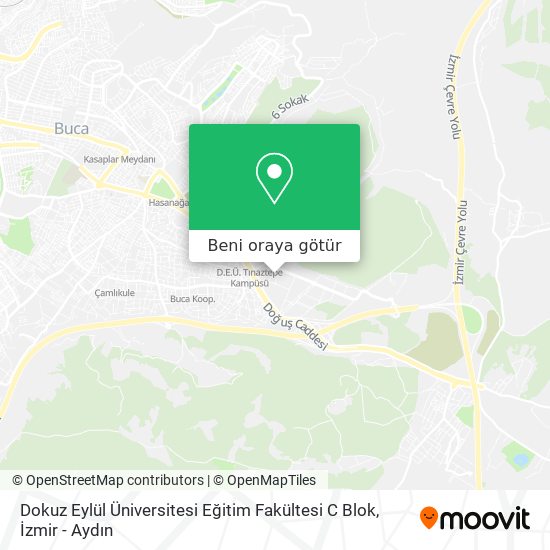 Dokuz Eylül Üniversitesi Eğitim Fakültesi C Blok harita