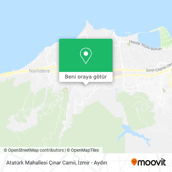 Atatürk Mahallesi Çınar Camii harita