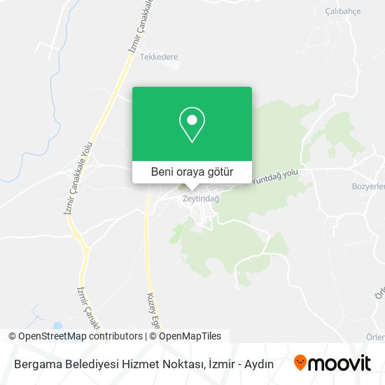 Bergama Belediyesi Hizmet Noktası harita