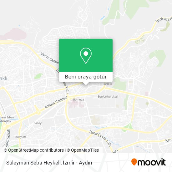 Süleyman Seba Heykeli harita