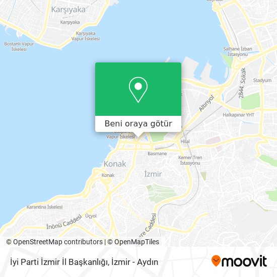 İyi Parti İzmir İl Başkanlığı harita