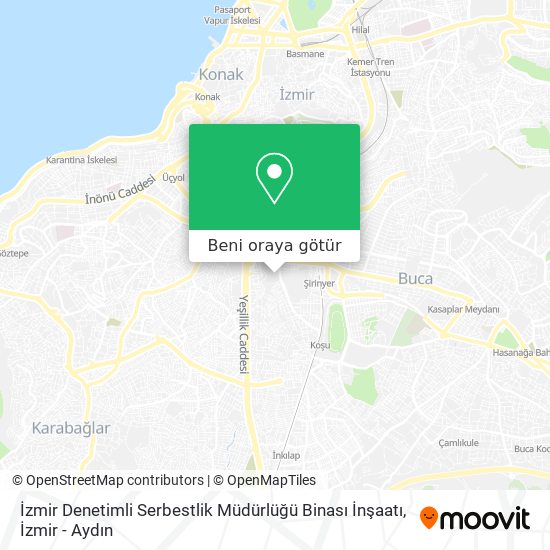 İzmir Denetimli Serbestlik Müdürlüğü Binası İnşaatı harita