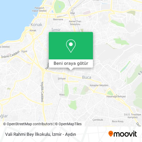 Vali Rahmi Bey İlkokulu harita