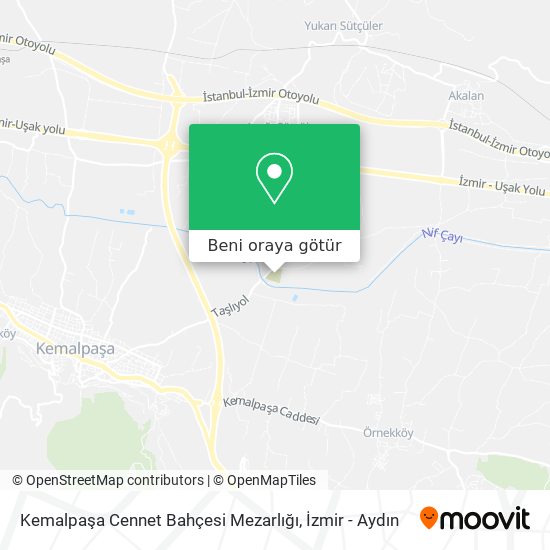 Kemalpaşa Cennet Bahçesi Mezarlığı harita