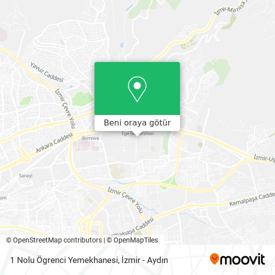 1 Nolu Ögrenci Yemekhanesi harita