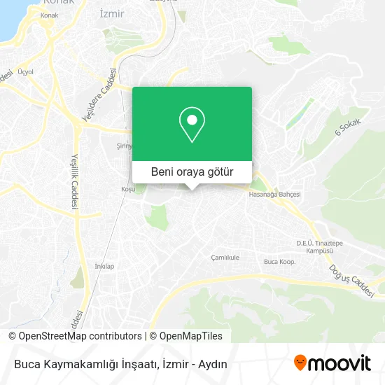 Buca Kaymakamlığı İnşaatı harita