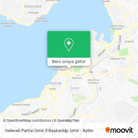 Gelecek Partisi İzmir İl Başkanlığı harita