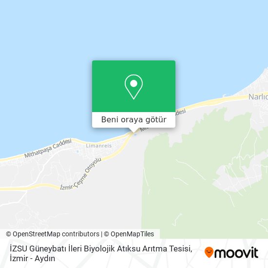 İZSU Güneybatı İleri Biyolojik Atıksu Arıtma Tesisi harita