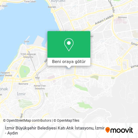 İzmir Büyükşehir Belediyesi Katı Atık İstasyonu harita