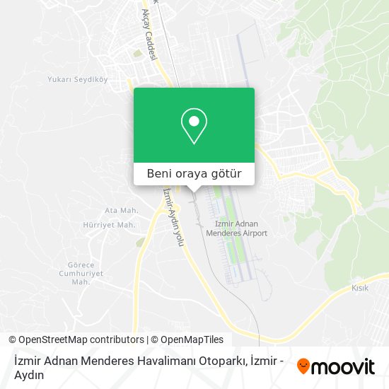 İzmir Adnan Menderes Havalimanı Otoparkı harita