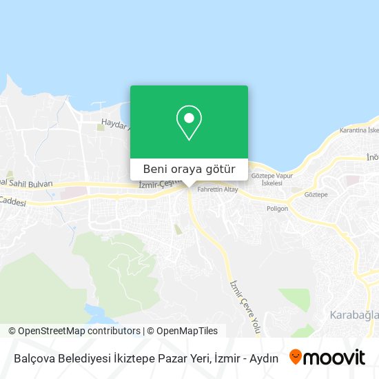 Balçova Belediyesi İkiztepe Pazar Yeri harita