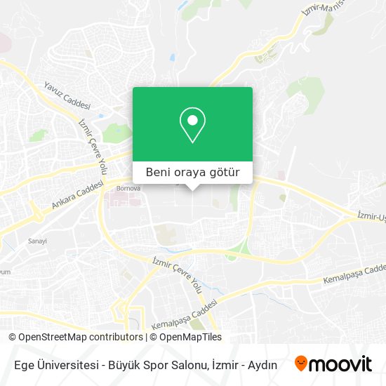 Ege Üniversitesi - Büyük Spor Salonu harita