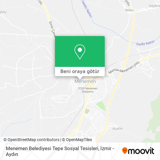 Menemen Belediyesi Tepe Sosyal Tesisleri harita
