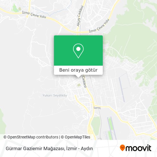Gürmar Gaziemir Mağazası harita