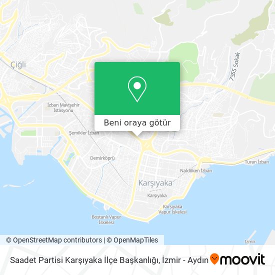 Saadet Partisi Karşıyaka İlçe Başkanlığı harita